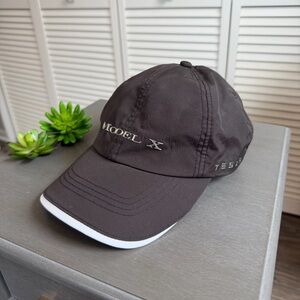 Tesla Model X Baseball Cap Hat Charcoal Gray